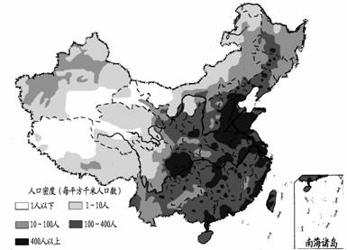 中国人口密度分布图_中国的人口密度