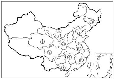 读我国行政区空白图,完成下列各题.